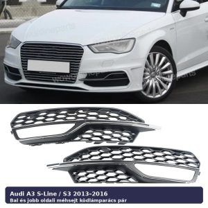 Audi A3 S-Line/S3 2013–2016 méhsejt ködlámparács pár